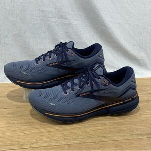Brooks Ghost 15 Running Shoes Flintstone Peacoat Oak Blue Men’s Size 11.5 Wide